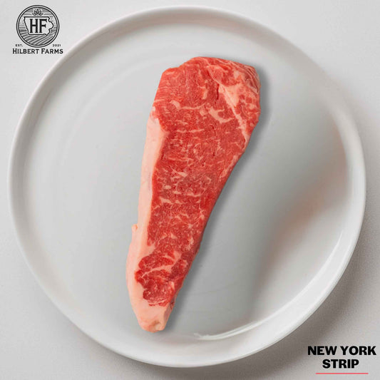 NY Strip Steak - 21 Day Dry Aged Hilbert Farms 